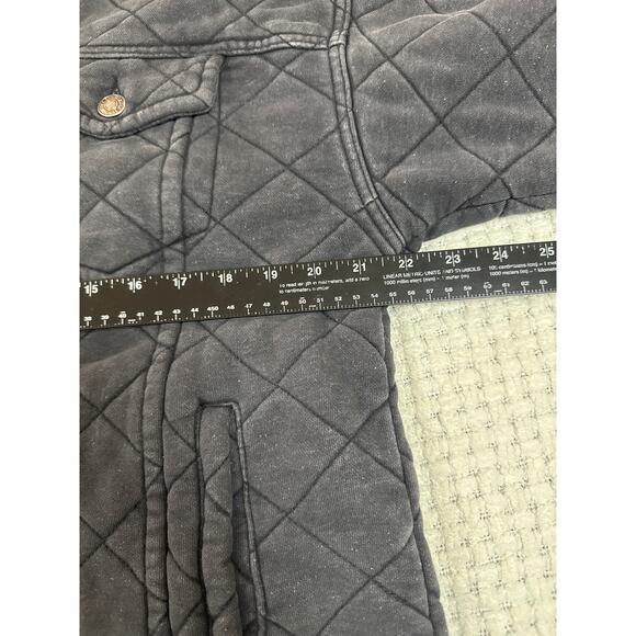 Forever 21 Women’s Quilted Jacket Washed Black Gray M - Picture 7 of 7